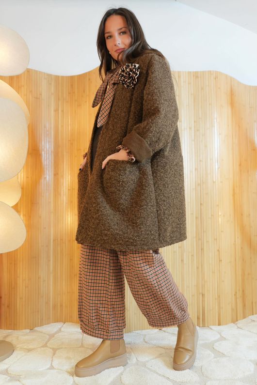 Norbury Corsage Relaxed Jacket Chocolate /19=